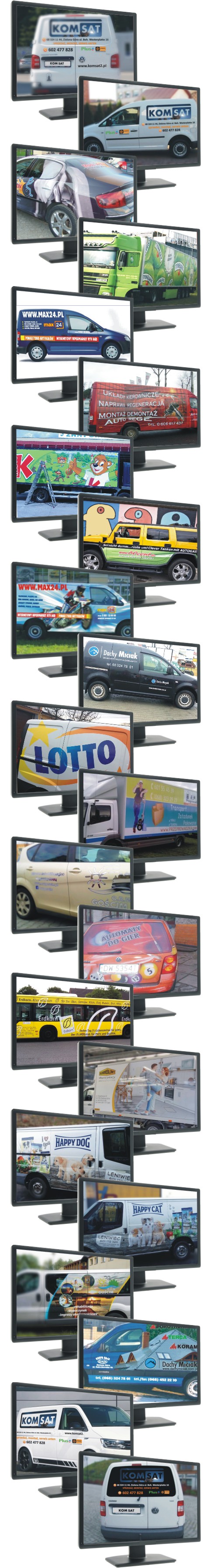 Oklejanie pojazdów, reklamy na samochodach